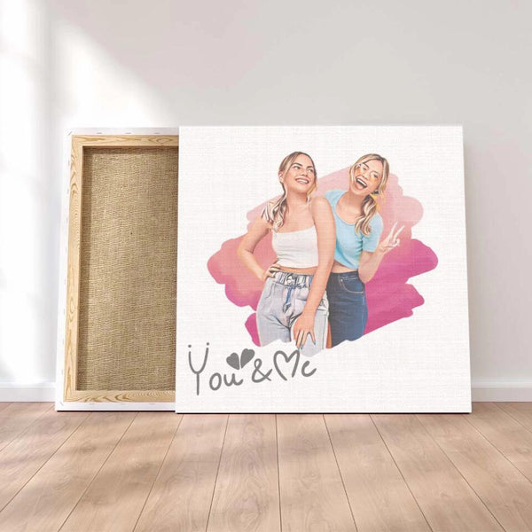 Canvas 45 x 45 cm | Beste Freunde