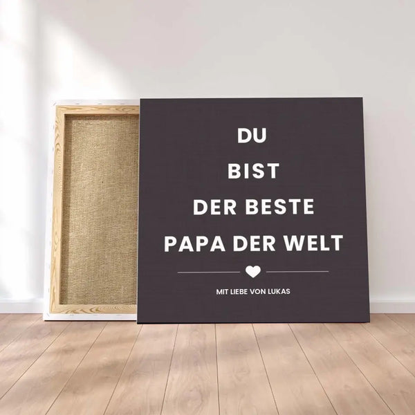 Canvas 45 x 45 cm | Beste Papa