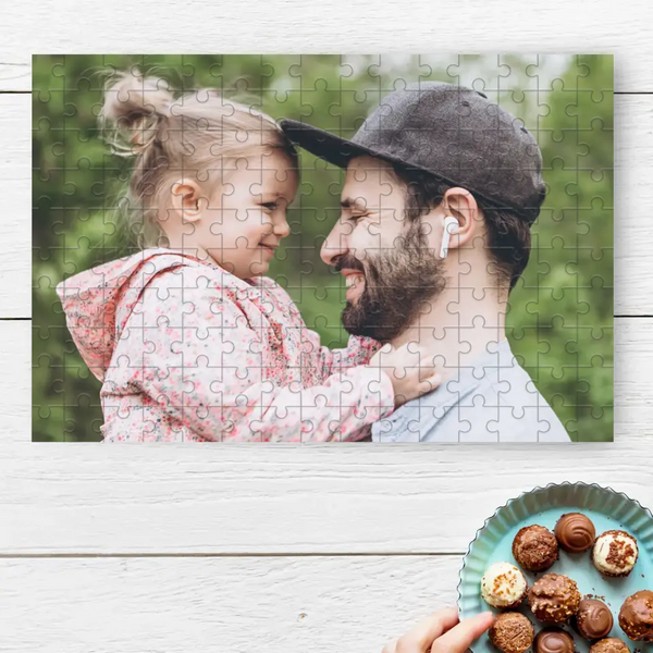 Hochwertiges Holz Puzzle | Bester Papa - Foto